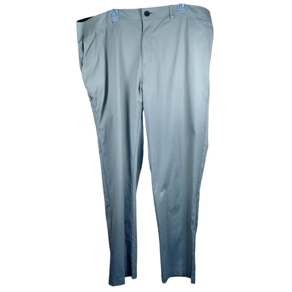 George Men's Size 44 Synthetic Performance Flat Front Pants Sage Green Outdoor